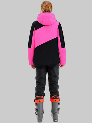 #RoseRed Rear of Women's Ski Jacket Outdoor