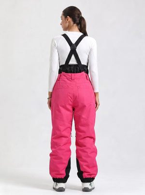 #rosered Rear of Women's Suspender Ski Bib Pants