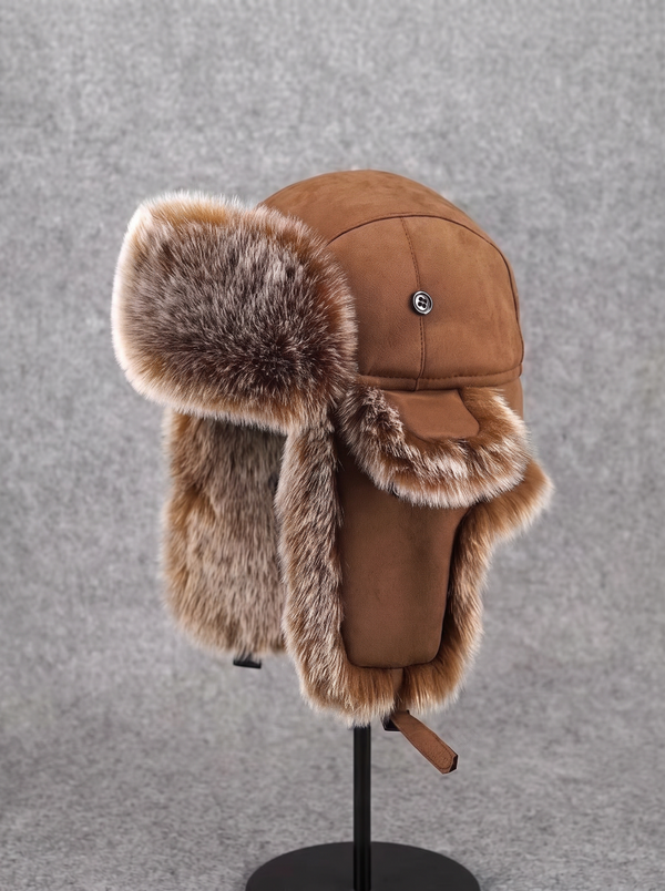 #Brown Ear Protecting Cold Weather Hat
