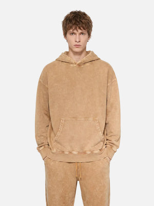 #Sand Heavyweight Wax Dyed Vintage Hoodie