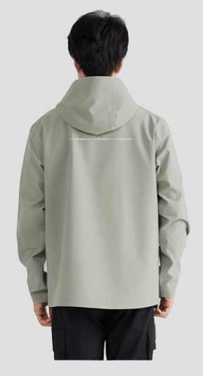 Seamless Hardshell Hooded Jacket back