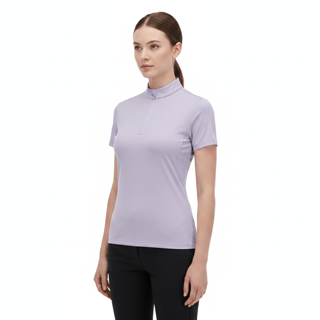 Side of Women's Short Sleeve Golf Polo