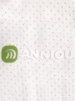 Silicone Logo Design of #White Antibacterial Running Tank Top