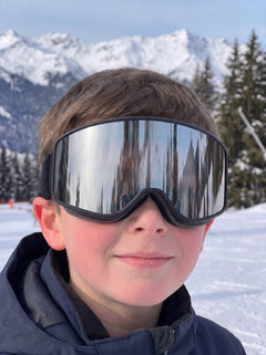 #Silver Kids HD Coated Ski Goggles