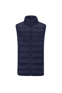 Single button heated vest in Navy