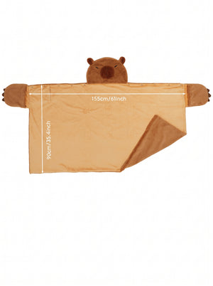 Size information of #Brown Capybara Heated Wearable Blanket