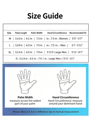 Ski Gloves size guide