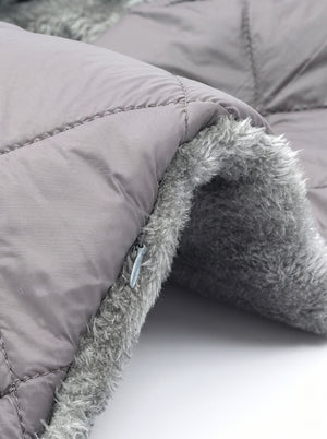 Skin Friendly Long Pile Fabric with #grey Heated Long Scarf