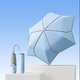 Sky Blue Floral Sun Umbrella UPF50+