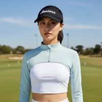 Stand Collar Light Blue Shoulder Wrap UPF50+