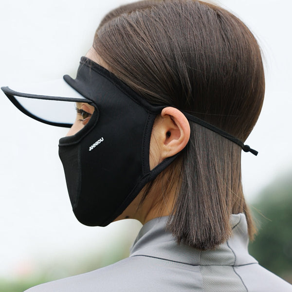 Sun Protection Cap Face Mask anniou side angle