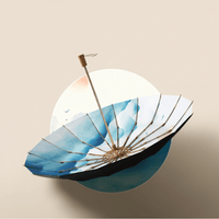 Sunset Mountain Pattern Umbrella UPF50+