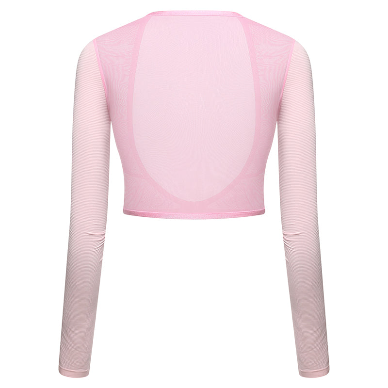 UPF50 Ice Silk Golf Mesh Shrug Sleeves of Back View