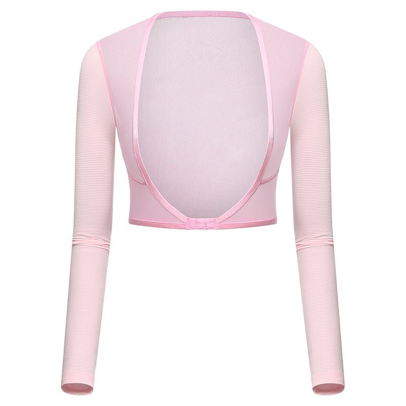 UPF50 Ice Silk Golf Mesh Shrug Sleeves of Front View