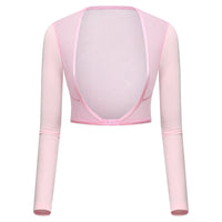 UPF50 Ice Silk Golf Mesh Shrug Sleeves of Front View