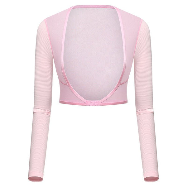 #pink UPF50 Ice Silk Golf Mesh Shrug Sleeves of Front View