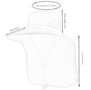 UPF 50+ Fishing Hat size guide