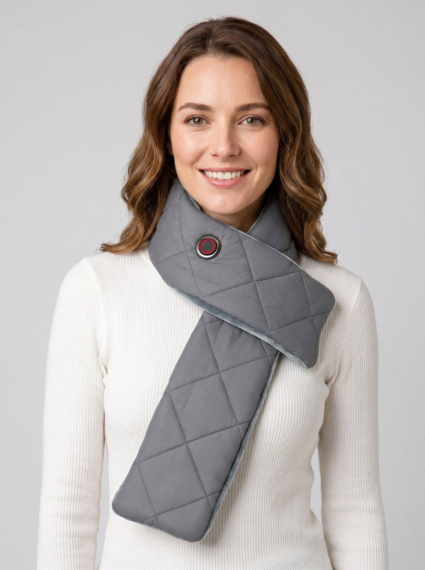 Unisex #Grey Rechargeable Heated Scarf