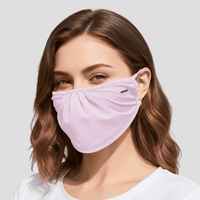 Uv Protection Drape Face Mask in light purple