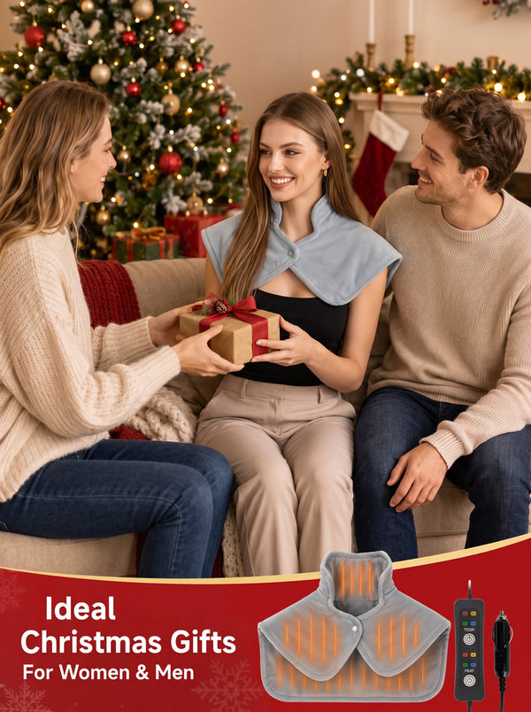 Warm Gifts for Christmas of #grey heated car shawl
