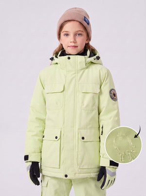 #lemonyellow Waterproof and stain-resistant fabric ski suit