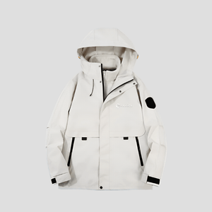 White Anniou Waterproof 3 in 1 Fleece Jacket