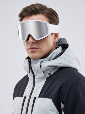 #White Dual Layer Anti Fog Snow Goggles
