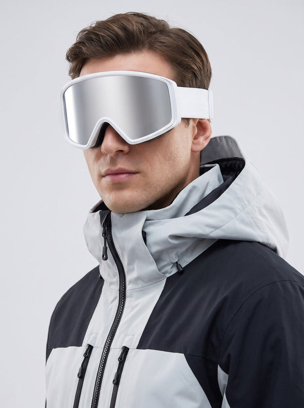 #White Dual Layer Anti Fog Snow Goggles