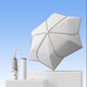White Floral Sun Umbrella UPF50+