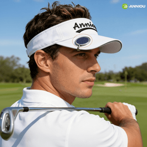 White Golf Cap with Built-in Magnet