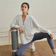 White Hooded Zip Up Fitness Top  UPF 50+