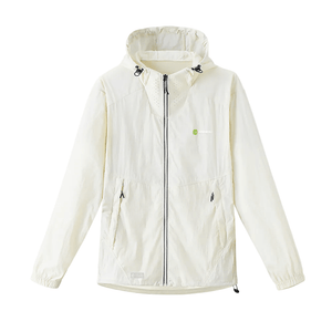 White Lightweight Hiking Hoodie Jacket UPF 50+