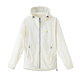 White Lightweight Hiking Hoodie Jacket UPF 50+
