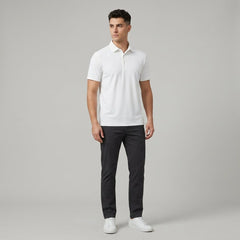 White Men's UV Protection Golf Polo