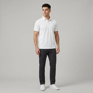 White Men's UV Protection Golf Polo