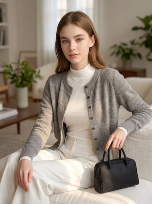 #White Thermal Mock Neck Shirt