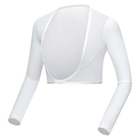 White UPF50 Ice Silk Golf Mesh Shrug Sleeves