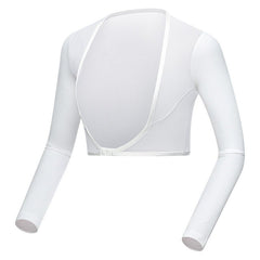 #White UPF50 Ice Silk Golf Mesh Shrug Sleeves
