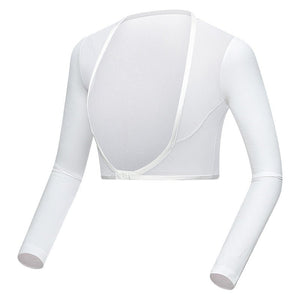 #White UPF50 Ice Silk Golf Mesh Shrug Sleeves