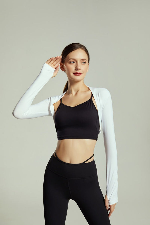 White UPF 50+ Cropped Bolero Sport