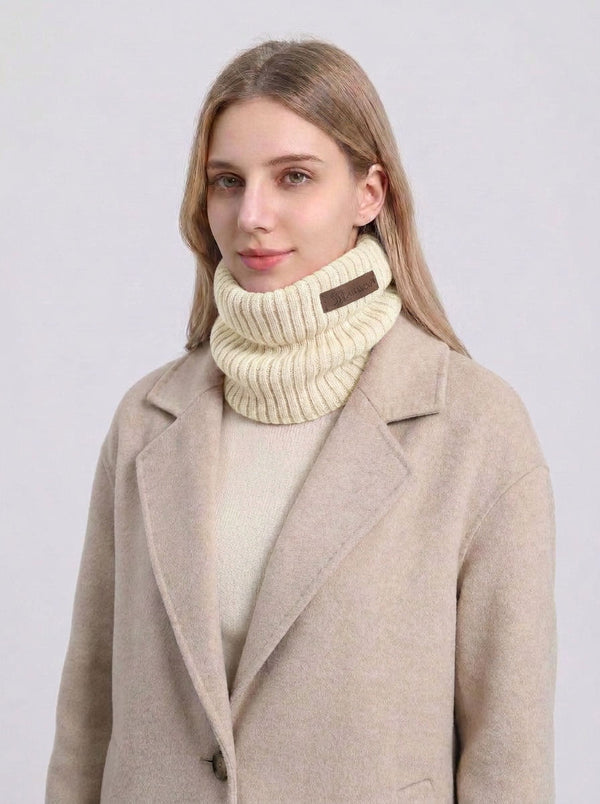 #White Women  Rib Knit Neck Gaiter