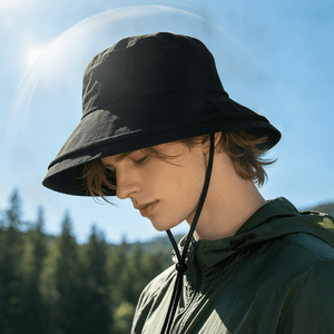 #Black Wide Brim Expedition Sun Hat UPF 50+