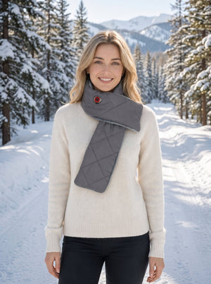 Winter #Grey Rechargeable Heated Scarf