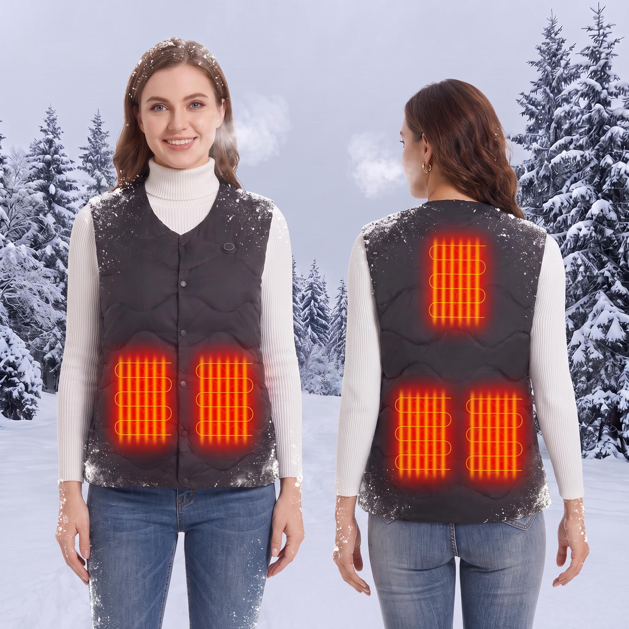 Women 5 Heating Areas Outdoor Heated Vest