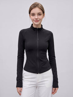 #Black Women Long sleeve fitness jacket