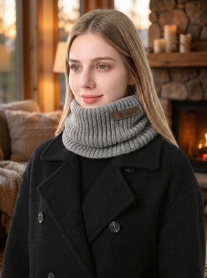 #Gery Women  Rib Knit Neck Gaiter