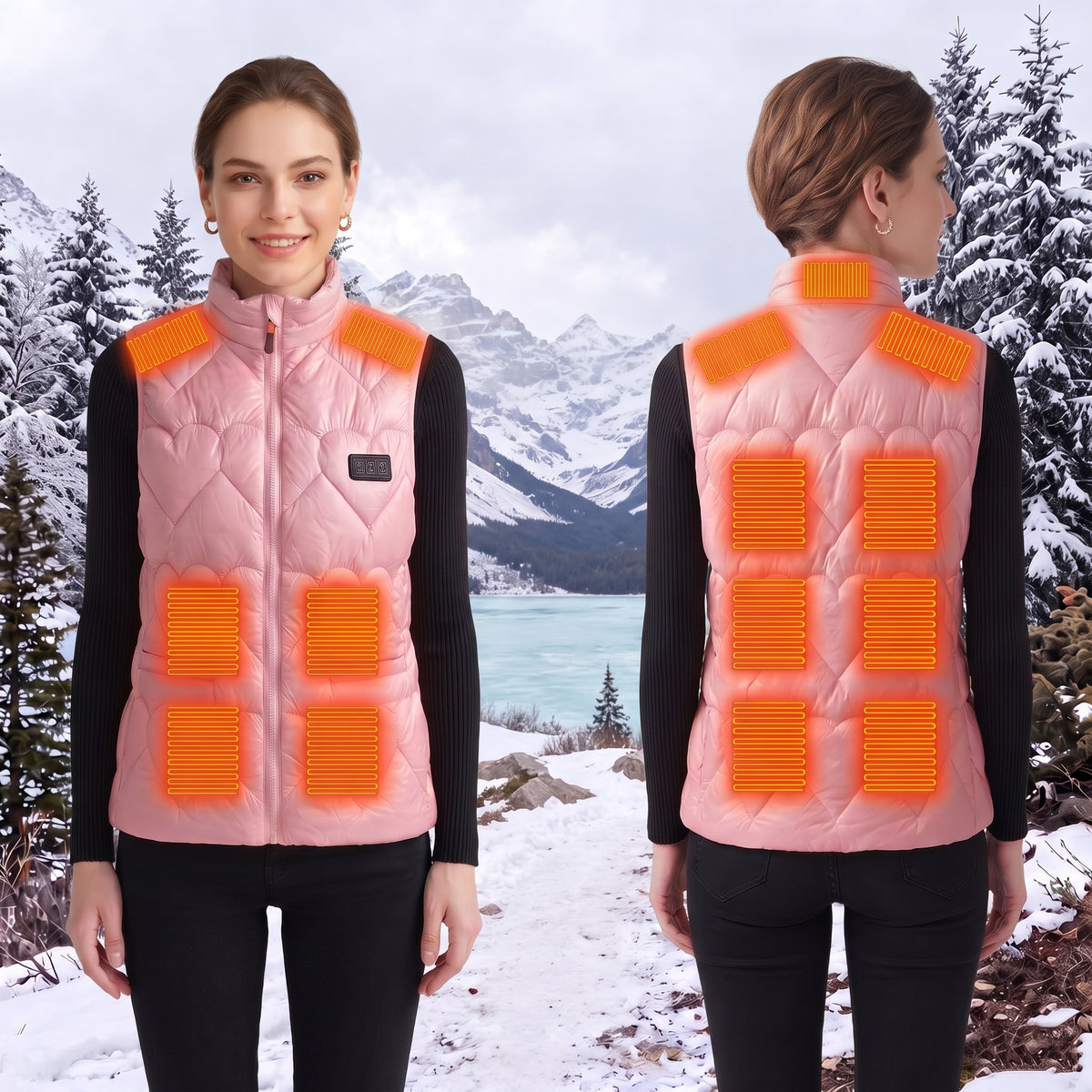  Women USB Heated Sleeveless Gilet