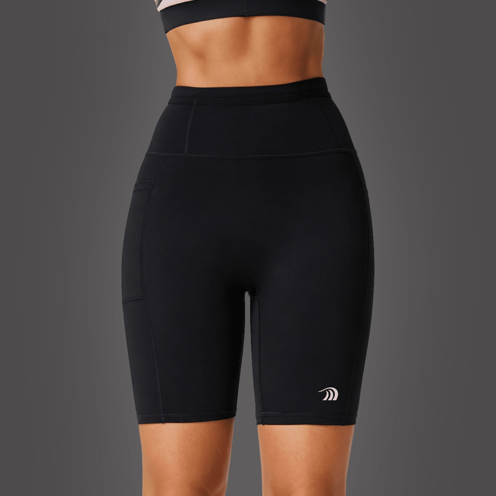 Women's Black Racing Compression Shorts