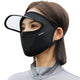 Women's Black Sun Protection Cap Face Mask
