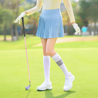 Women's Blue Golf Performance Pleated  Skirt